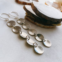silver disc earrings 