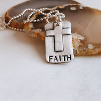 sterling faith necklace