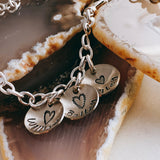 3 hearts bracelet w names