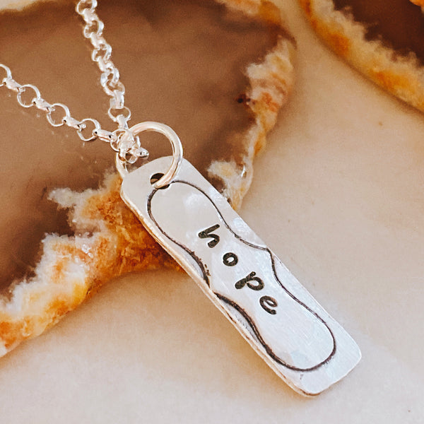 bar tag necklace with name