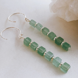 beach glass dangle earrings