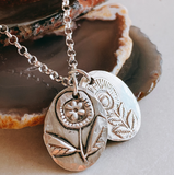 Sterling Flower Charm Necklace
