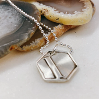 Initial Charm Necklace - Hexagon