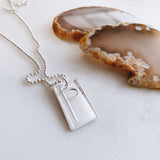 Letter P Artisan Charm Necklace Sterling Silver