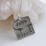 square faith necklace