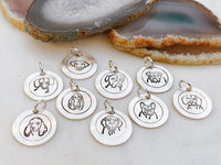 Dog Charms in Sterling Silver